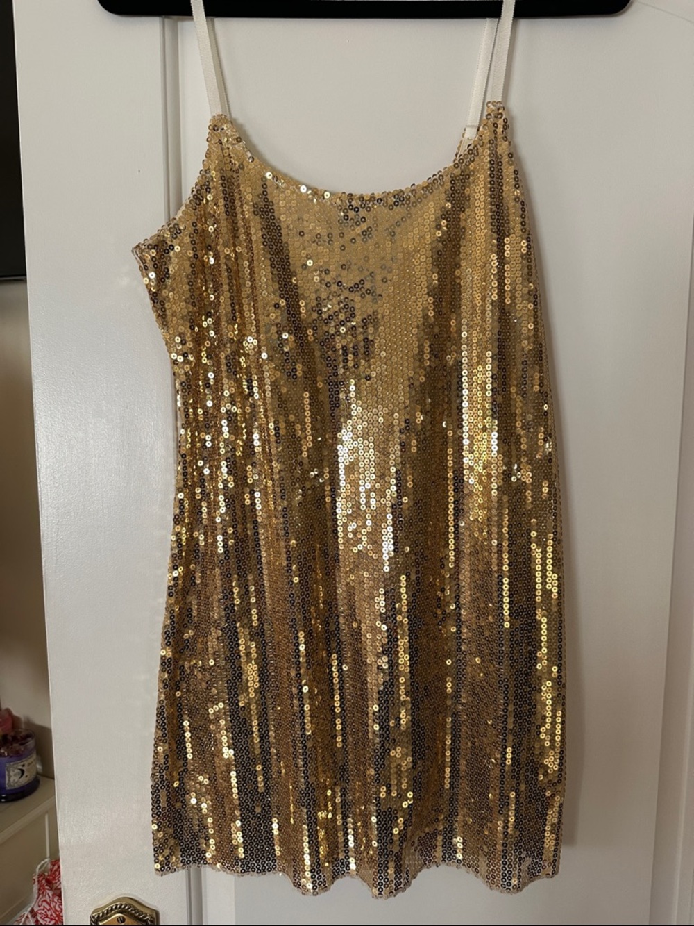 Free People Gold Sequin Tank Dress